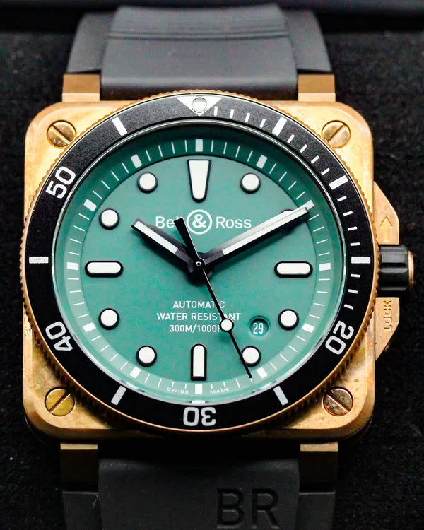 2024 Bell & Ross BR 03-92 Diver L.E. 42MM Green Dial Rubber Strap (BR0392-D-LT-BR/SRB)