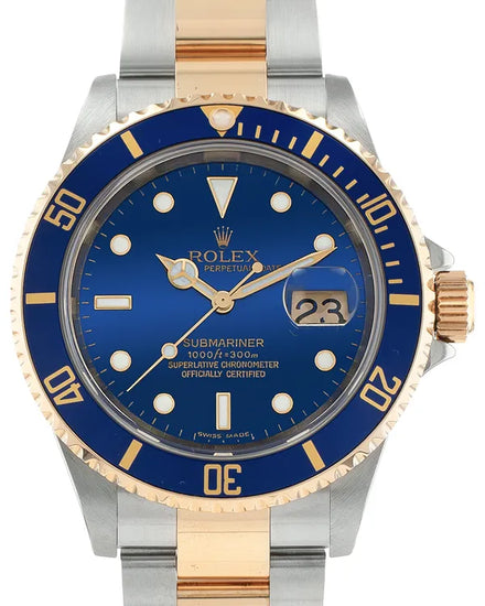 2008 Rolex Submariner Date "Bluesy" 40MM Blue Dial Two-Tone Oyster Bracelet (16613)