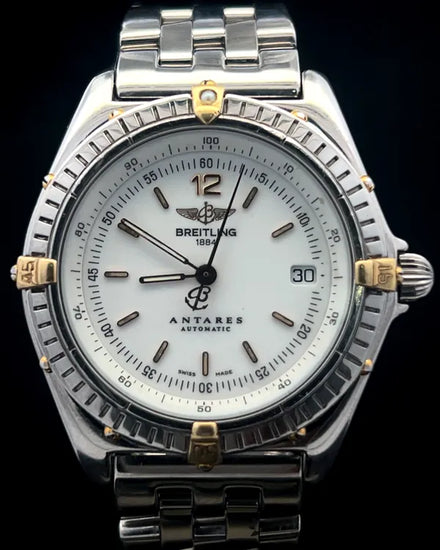 Breitling Antares 40MM White Dial Steel Bracelet (B10048)
