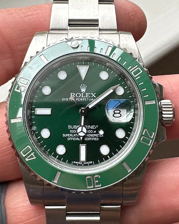 2018 Rolex Submariner "Hulk" 40MM Green Dial Oyster Bracelet (116610LV)