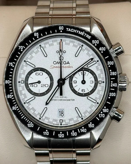 Omega Speedmaster Racing "Panda" 44.25MM White Dial Steel Bracelet (329.30.44.51.04.001)
