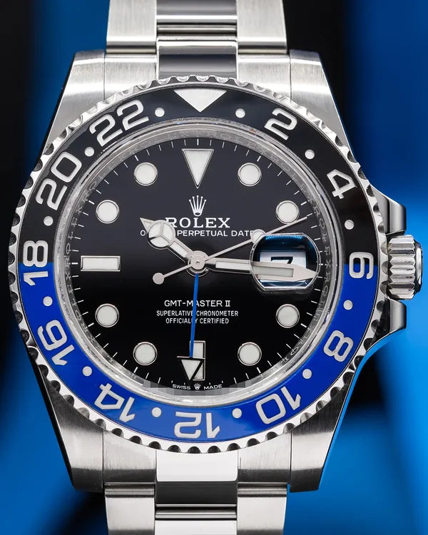 2022 Rolex GMT-Master II "Batman" 40MM Black Dial Oyster Bracelet (126710BLNR)