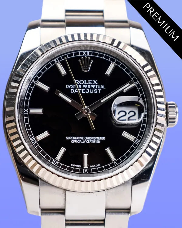 2013 Rolex Datejust 36MM Black Dial Oyster Bracelet (116234)