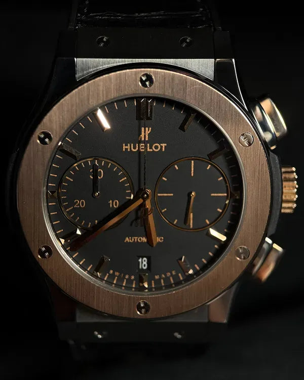 Hublot Classic Fusion Chronograph 45MM Black Dial Leather Strap (521.NO.1181.LR)