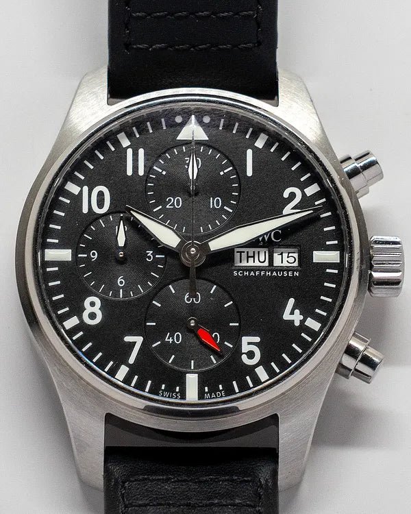 No Reserve - 2023 IWC Schaffhausen Pilot 41MM Blue Dial Leather Strap (IW388111)
