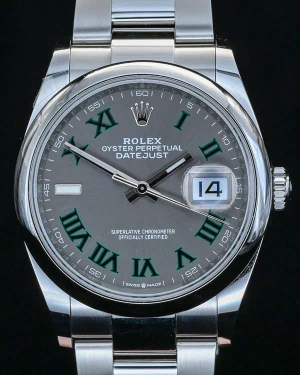 2022 Rolex Datejust "Wimbledon" 36MM Slate Dial Oyster Bracelet (126200)