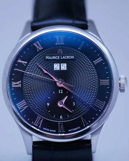 2015 Maurice Lacroix Masterpiece Tradition Date GMT 40MM Black Dial Leather Strap (MP6707-SS001-310)