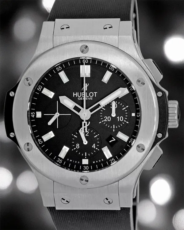 2016 Hublot Big Bang Chronograph 44MM Black Dial Rubber Strap (301.SX.1170.RX)