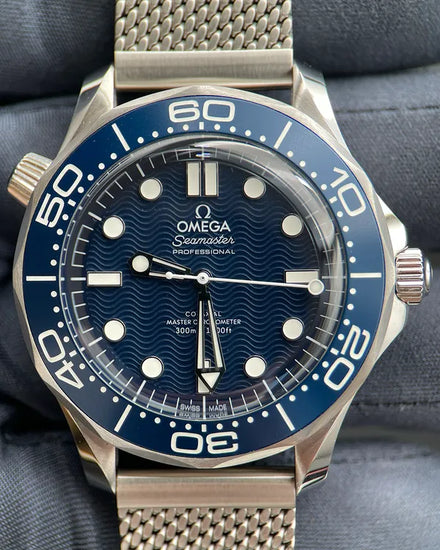 2024 Omega Seamaster Diver 300M "James Bond" 60th Anniversary 42MM Blue Dial Steel Bracelet (210.30.42.20.03.002)