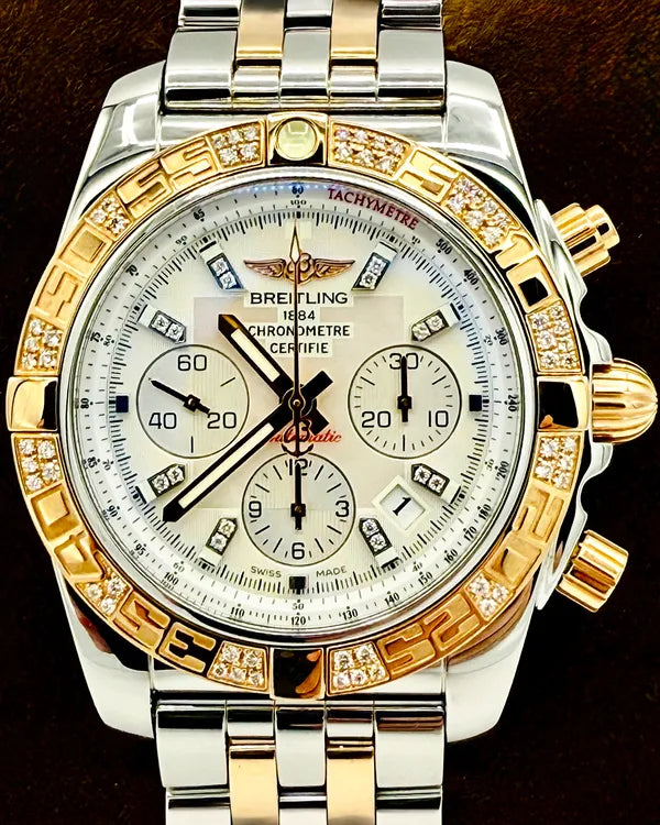 2016 Breitling Chronomat 44MM Mother of Pearl Dial Two-Tone Bracelet (CB011012/A697)