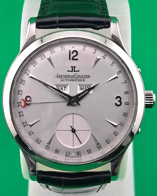 2004 Jaeger-LeCoultre Master Calendar Control Triple Date 37MM Silver Dial Leather Strap (140.8.87)