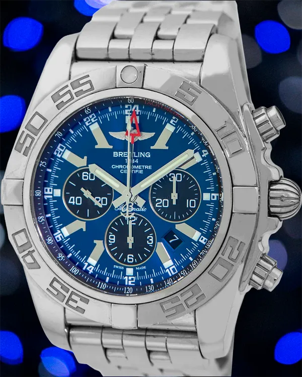 Breitling Chronomat 47MM Blue Dial Steel Bracelet (AB0410)
