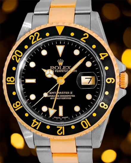 Rolex GMT-Master II 40MM Black Dial Two-Tone Oyster Bracelet (16713)