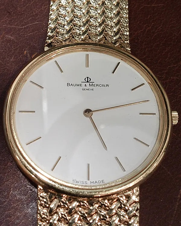 Baume & Mercier Classima 32MM Quartz White Dial Yellow Gold Bracelet (15600)