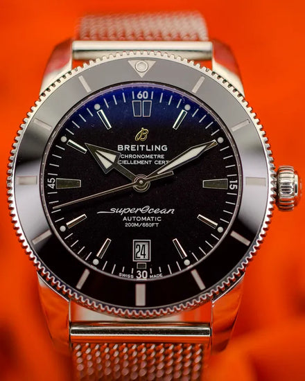 2019 Breitling Superocean Heritage II 46MM Black Dial Steel Bracelet (AB2020121B1A1)