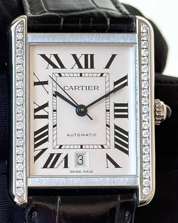 Cartier Tank Solo 31MM White Dial Leather Strap (3515)