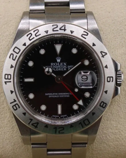 2000 Rolex Explorer II 40MM Black Dial Oyster Bracelet (16570)