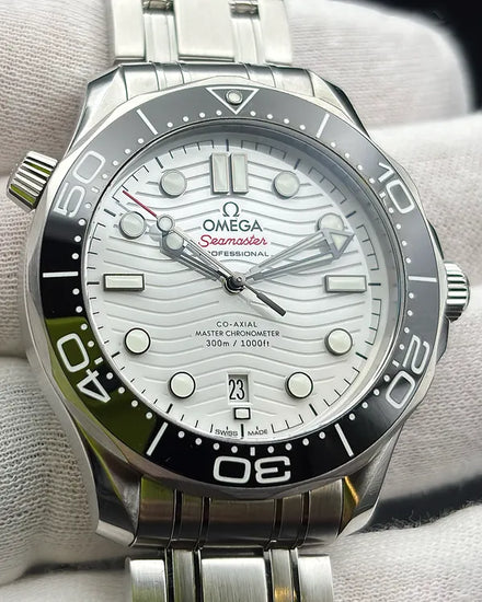 Omega Seamaster Diver 300M 42MM White Dial Steel Bracelet (210.30.42.20.04.001)