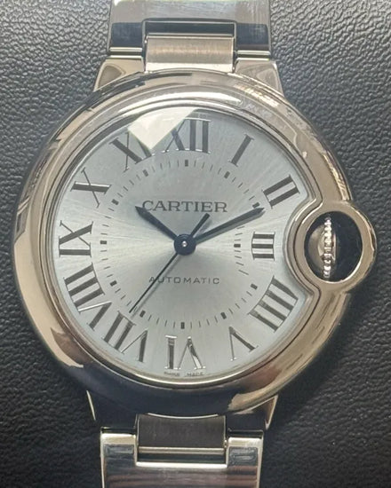 2022 Cartier Ballon Bleu 33MM Ice Blue Dial Steel Bracelet (WSBB0062)