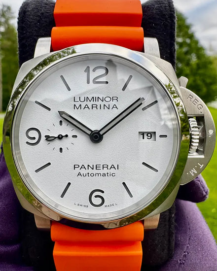 2020 Panerai Luminor Marina 44MM White Dial Rubber Strap (PAM01314)
