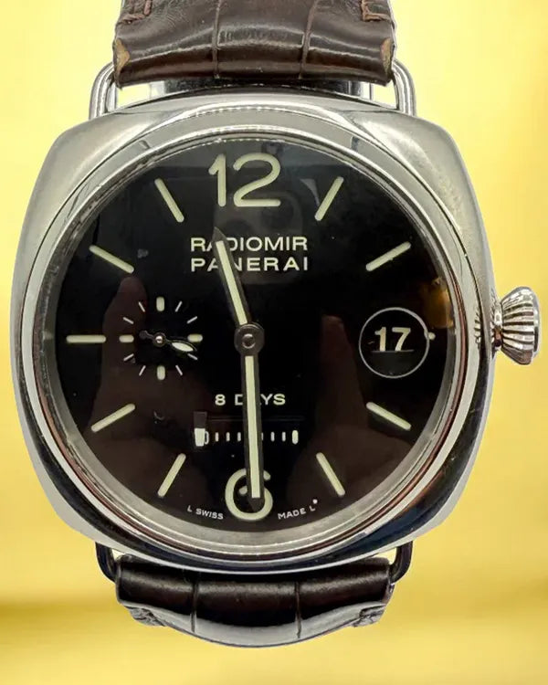 2007 Panerai Radiomir 8 Days 45MM Black Dial Leather Strap (PAM00268)