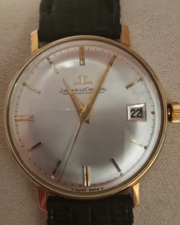 Jaeger-LeCoultre Vintage 34MM Silver Dial Leather Strap (E21004)