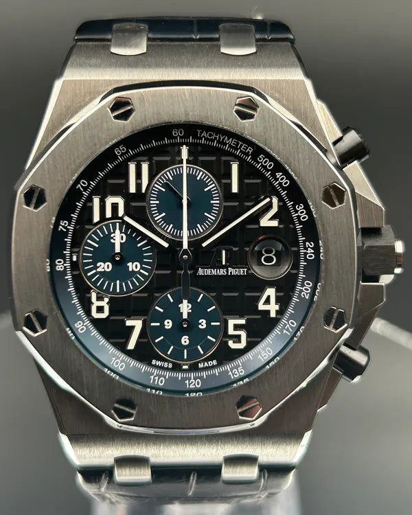 2018 Audemars Piguet Royal Oak Offshore 42MM Black Dial Leather Strap (26470ST.OO.A028CR.01)