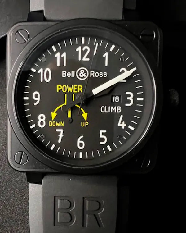 Bell & Ross BR 01-97 CLIMB L.E. 46MM Black Dial Rubber Strap (BR01-97 CLIMB)
