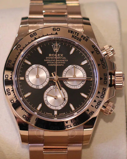 2025 Rolex Cosmograph Daytona 40MM Black Dial Rose Gold Oyster Bracelet (126505)