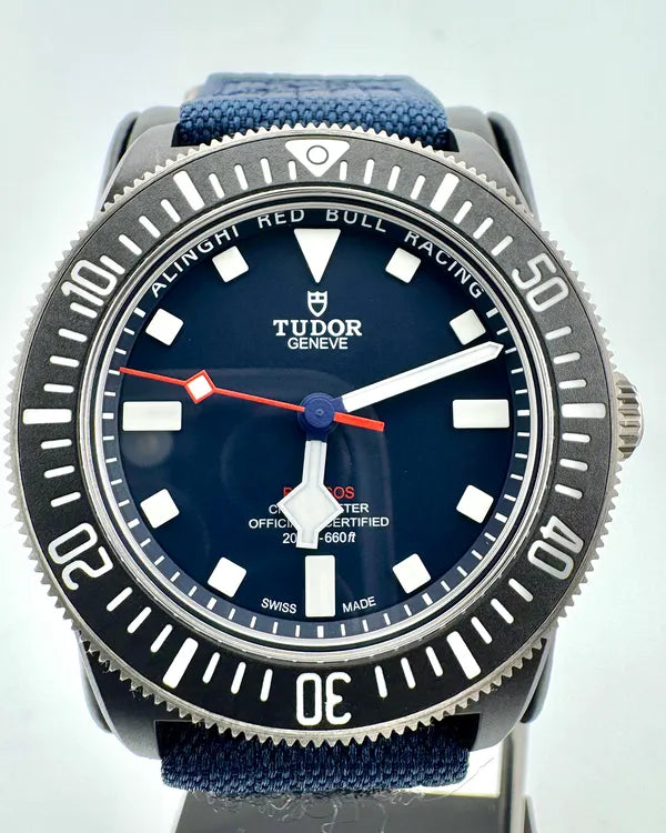 No Reserve - 2025 Tudor Pelagos FXD "Alinghi Red Bull Racing" 42MM Blue Dial Textile Strap (25707KN)