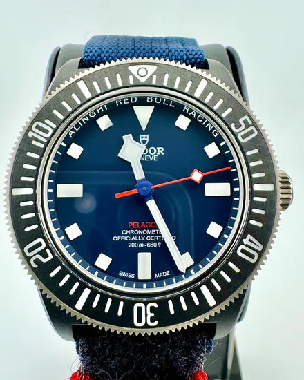 No Reserve - 2025 Tudor Pelagos FXD "Alinghi Red Bull Racing" 42MM Blue Dial Textile Strap (25707KN)