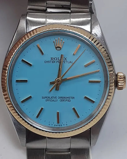 Rolex Air-King 34MM Aftermarket Blue Dial Oyster Bracelet (5500)
