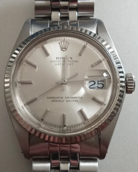 No Reserve - Rolex Datejust 36MM Silver Dial Jubilee Bracelet (1601)