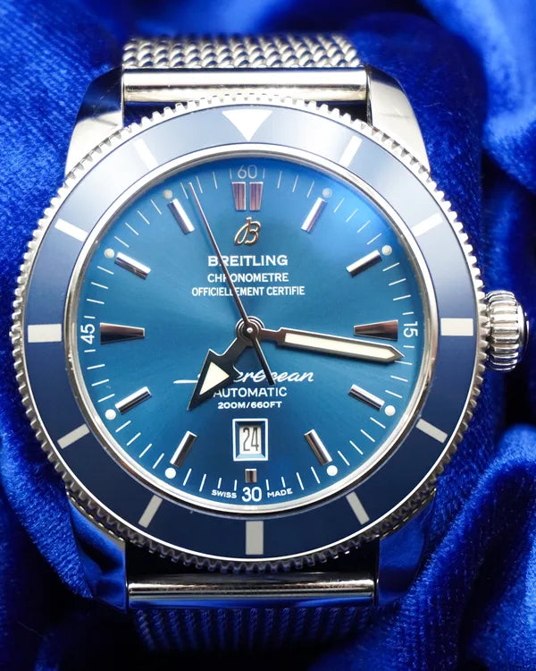 2017 Breitling Superocean Heritage 46MM Blue Dial Steel Bracelet (A1732016/C734)