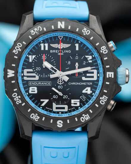 2023 Breitling Endurance Pro 44MM Quartz Black Dial Rubber Strap (X82310281B1S1)