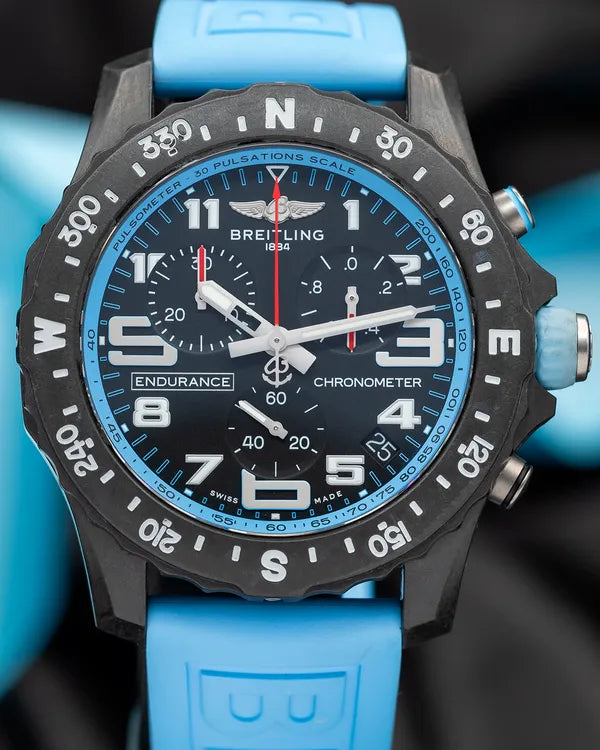 2023 Breitling Endurance Pro 44MM Quartz Black Dial Rubber Strap (X82310281B1S1)