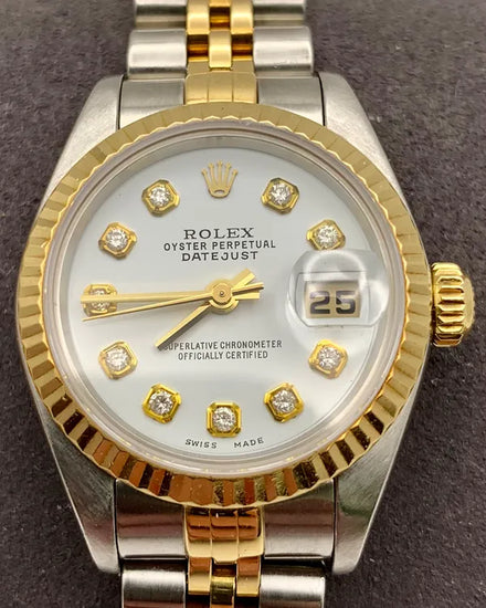 2002 Rolex Lady-Datejust 26MM White Dial Two-Tone Jubilee Bracelet (79173)
