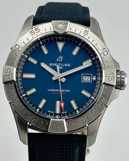 2023 Breitling Avenger 42MM Blue Dial Leather Strap (A17328101C1X1)
