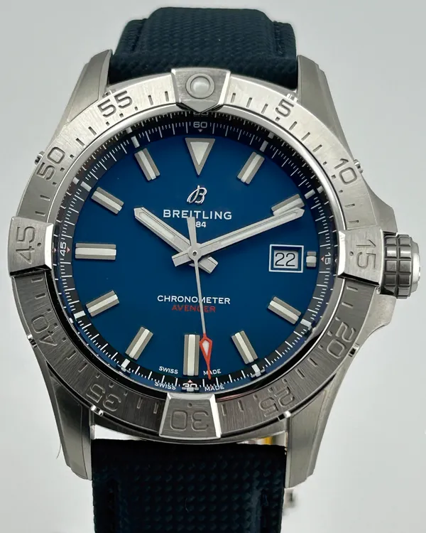 2023 Breitling Avenger 42MM Blue Dial Leather Strap (A17328101C1X1)