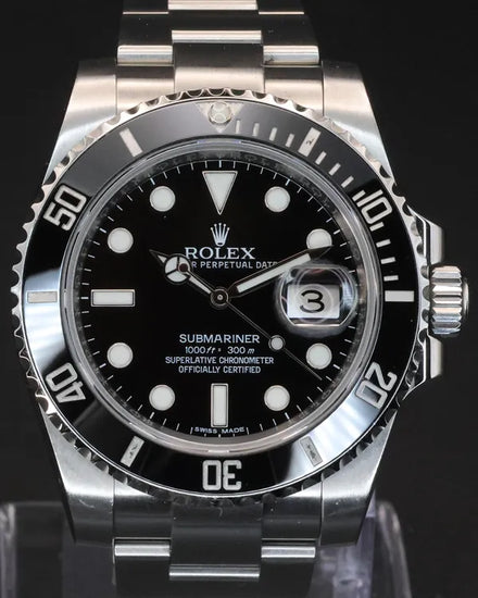 2016 Rolex Submariner Date 40MM Black Dial Oyster Bracelet (116610LN)