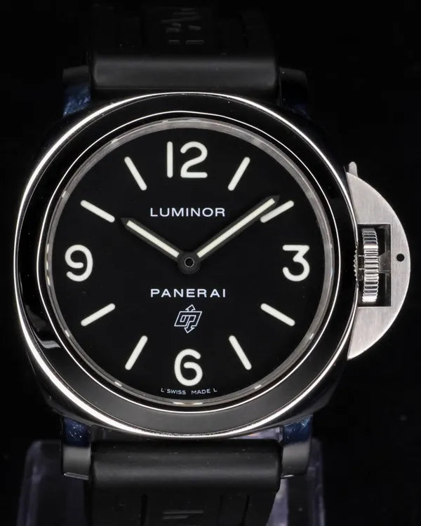 2016 Panerai Luminor Base Logo 44MM Black Dial Rubber Strap (PAM00000)