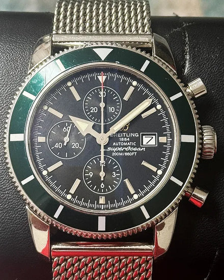 2010 Breitling Superocean Heritage L.E. 46MM Black Dial Steel Brecelet (A13320Q4/B908)