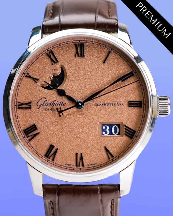 2025 Glashütte Original Senator Panorama 40MM Pink Dial Leather Strap (1-36-24-04-02-64)