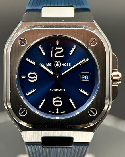 Bell & Ross BR 05 40MM Blue Dial Rubber Strap (BR05A-BLU-ST/SRB)