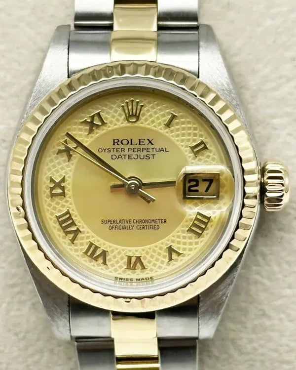 2002 Rolex Lady-Datejust 26MM Champagne Dial Two-Tone Oyster Bracelet (79173)