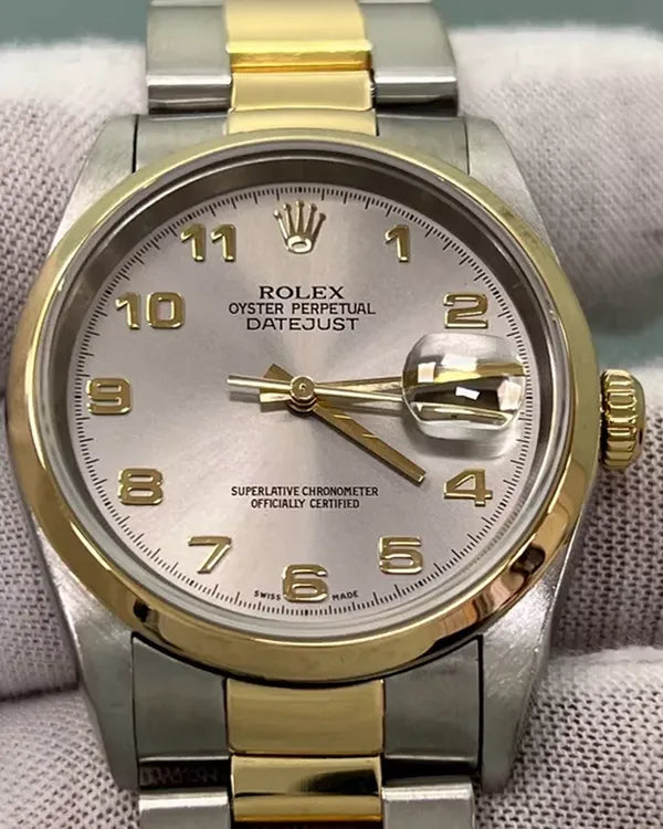 (OSCAR) 2003 Rolex Datejust 36MM Silver Dial Two-Tone Oyster Bracelet (16203)