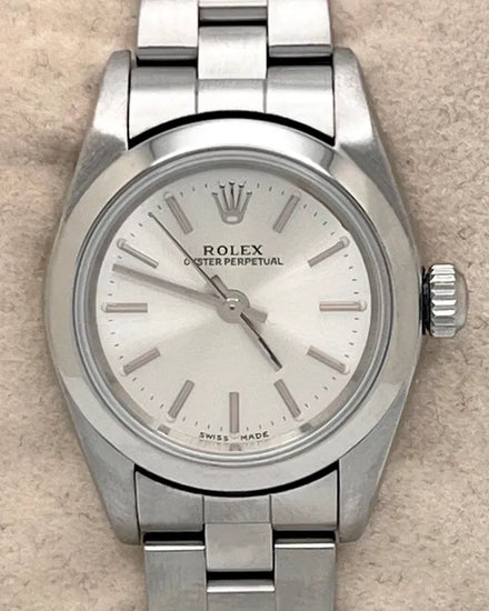 Rolex Oyster Perpetual 24MM Silver Dial Oyster Bracelet (76080)