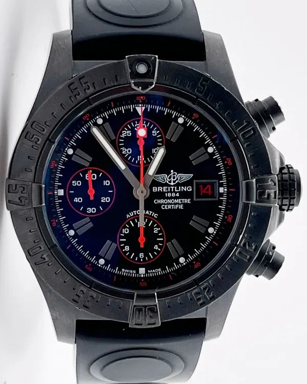 (Albert) 2016 Breitling Avenger Skyland L.E. 45MM Black Dial Rubber Strap (M13380)