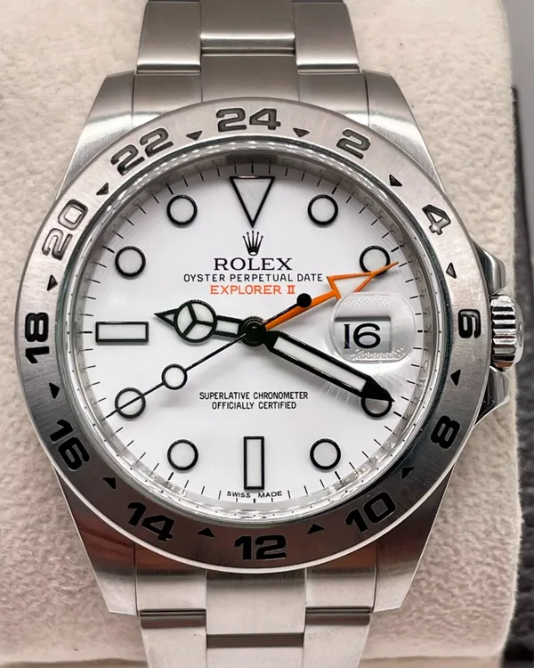 2015 Rolex Explorer II "Polar" 42MM White Dial Oyster Bracelet (216570)