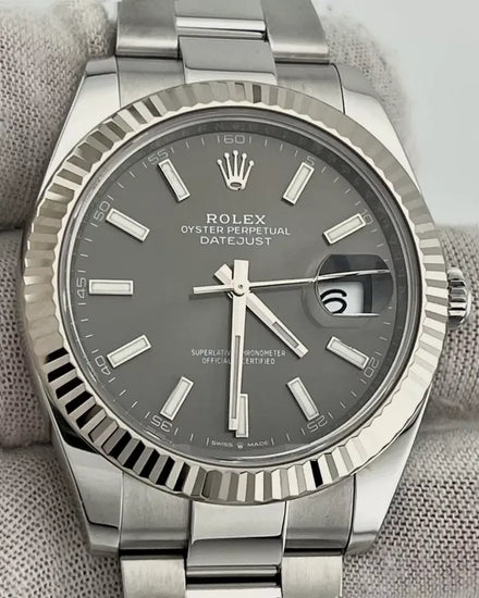 2021 Rolex Datejust 41MM Rhodium Dial Oyster Bracelet (126334)